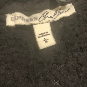 Express Charcoal Textured Knitwear